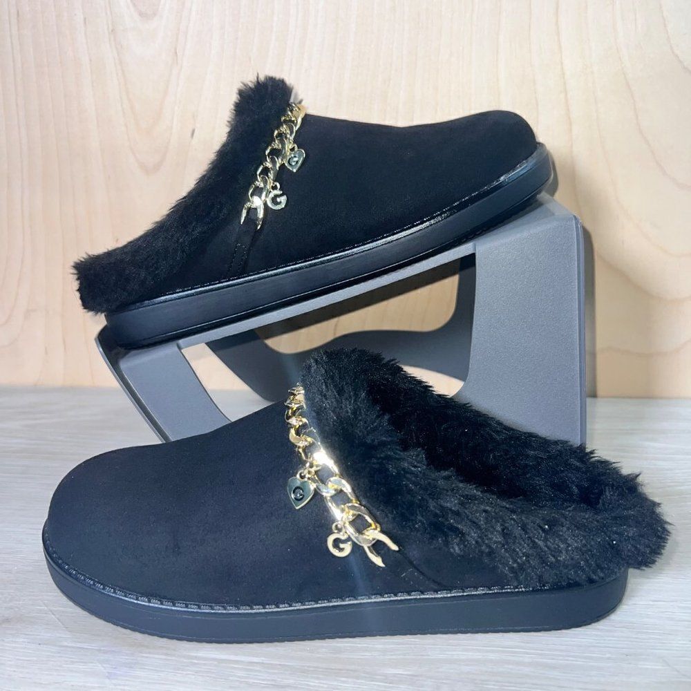 GBG by Guess Ariella Black Faux Suede Clogs Women's 5.5